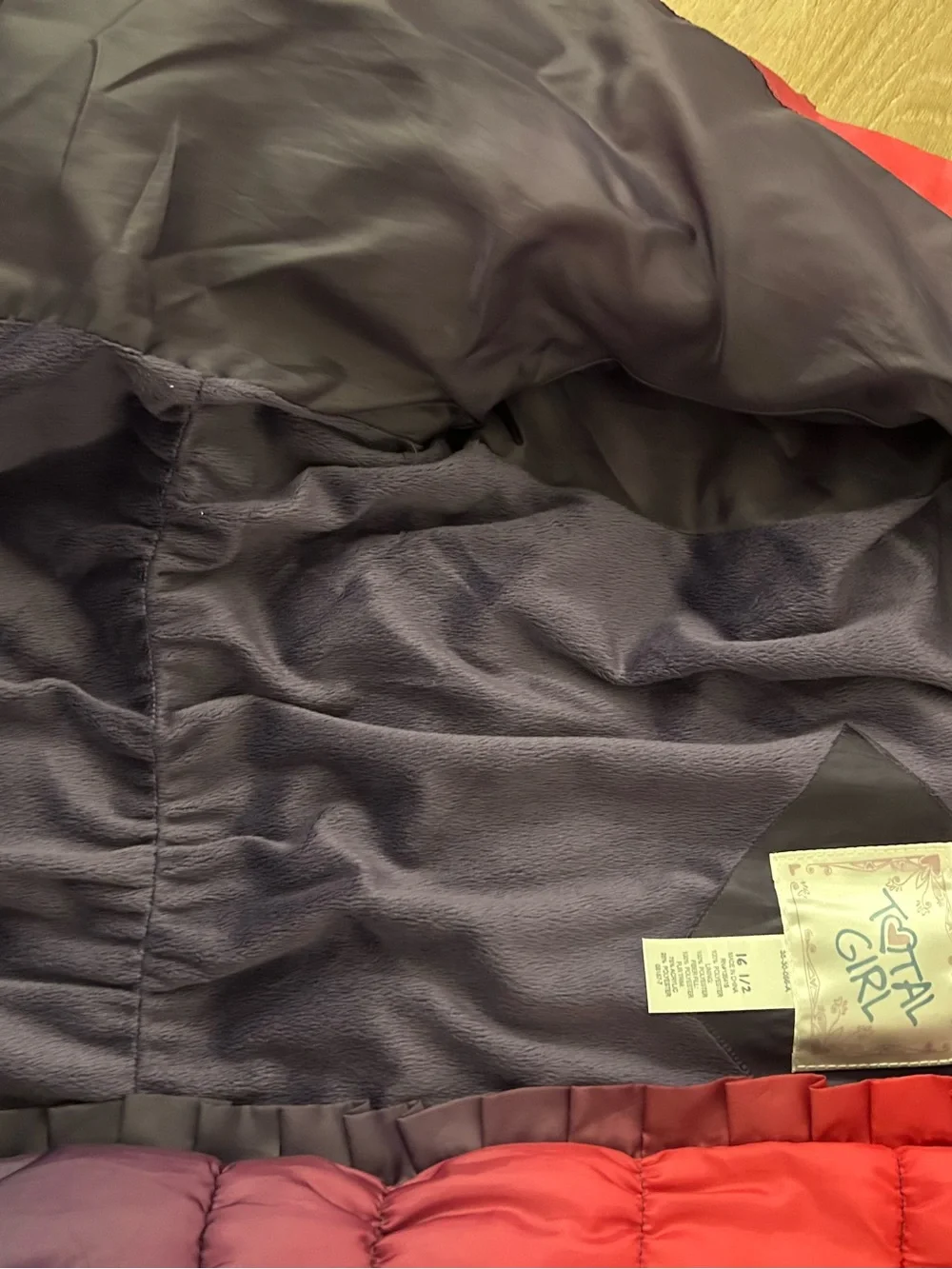 total girl Quilted Puffer Coat with Hood